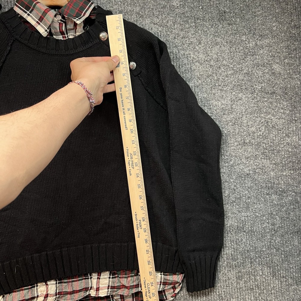 Lauren Ralph Lauren Sweater Womens Large Black Collar Preppy Casual Long Sleeve‎ - Picture 2 of 10